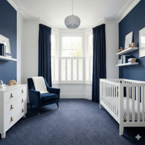 Abundance Blue Carpet Bedroom