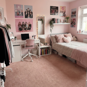 Abundance Pink Carpet Bedroom
