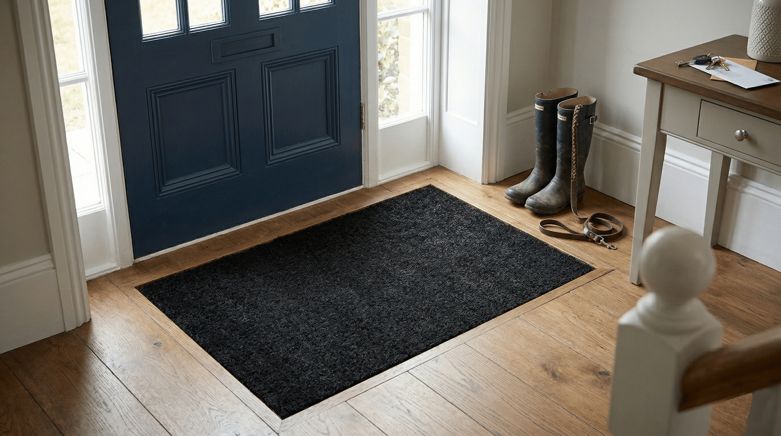 Black Coir Matting Entrance