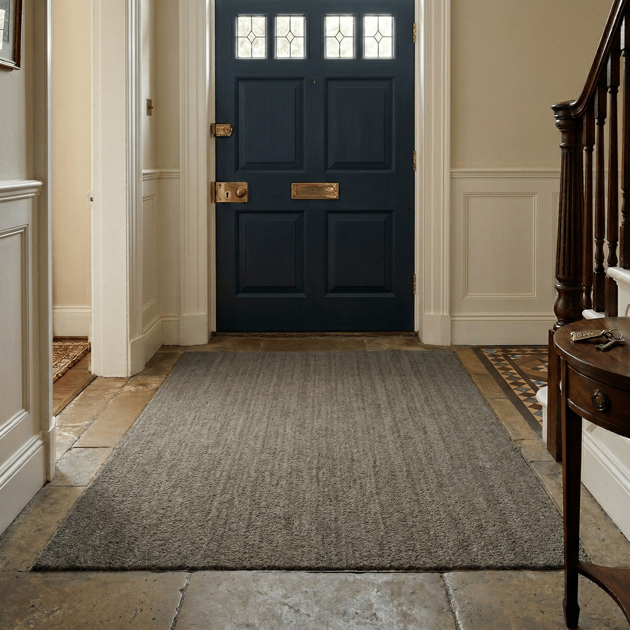 Grey Coir Matting Hallway