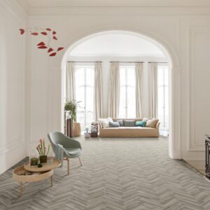 Juno Sheet Vinyl - Grey Herringbone