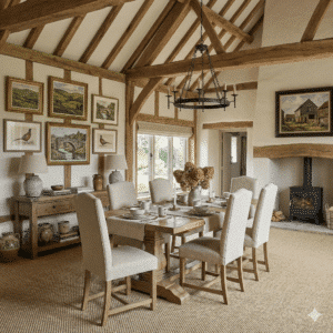 Sisal Basketweave Oat Carpet Dining Room