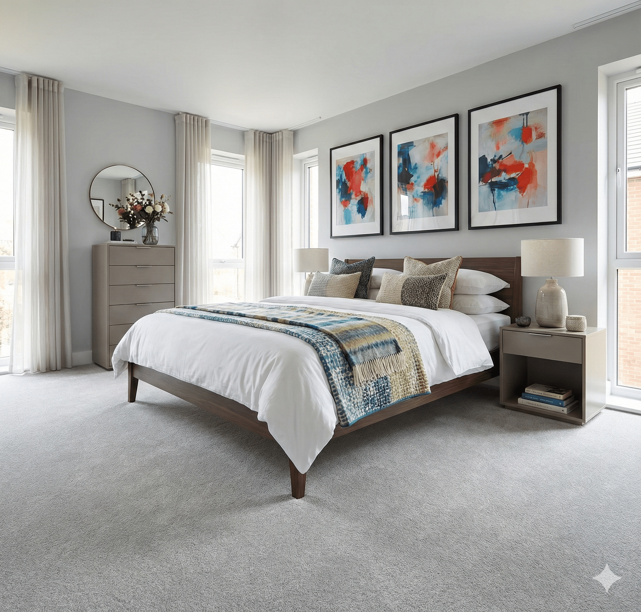 Venti Glacier Carpet Bedroom