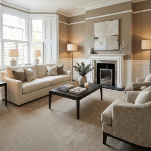 Venti Parchment Carpet Living Room