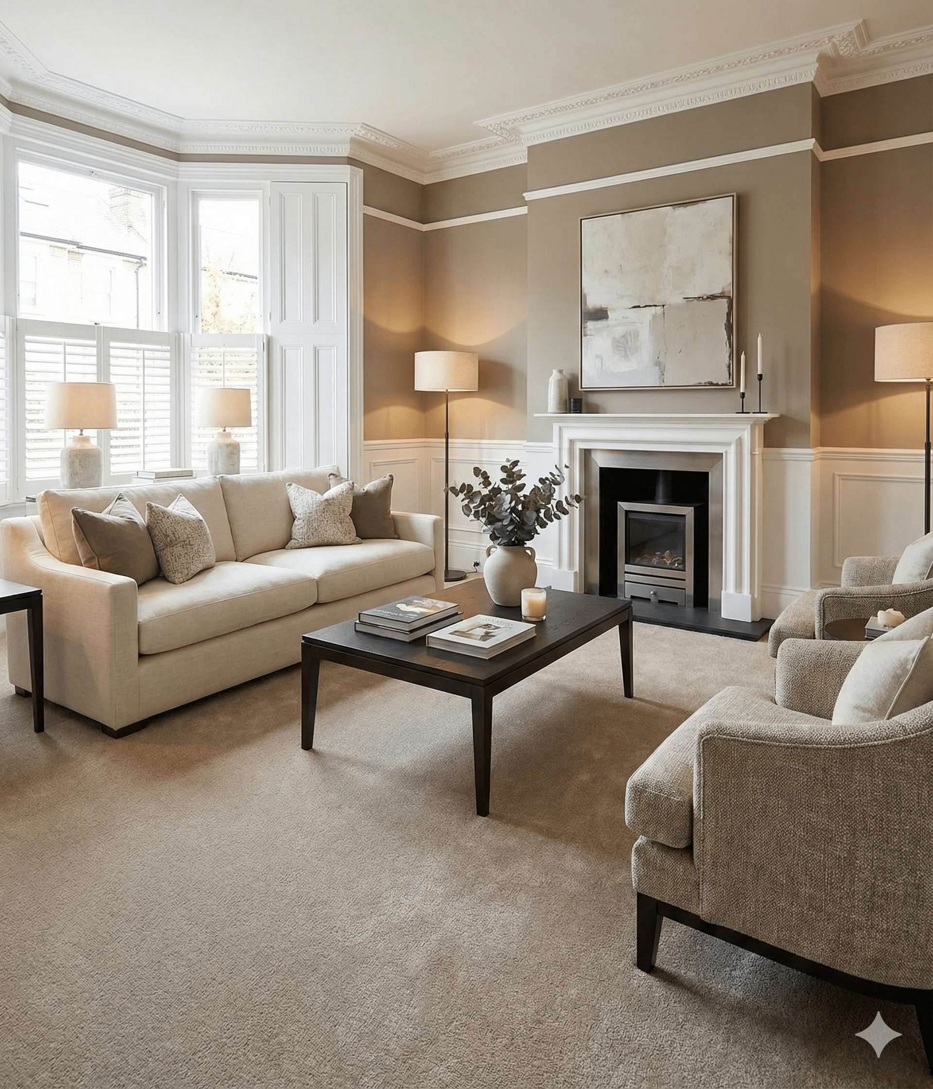 Venti Parchment Carpet Living Room