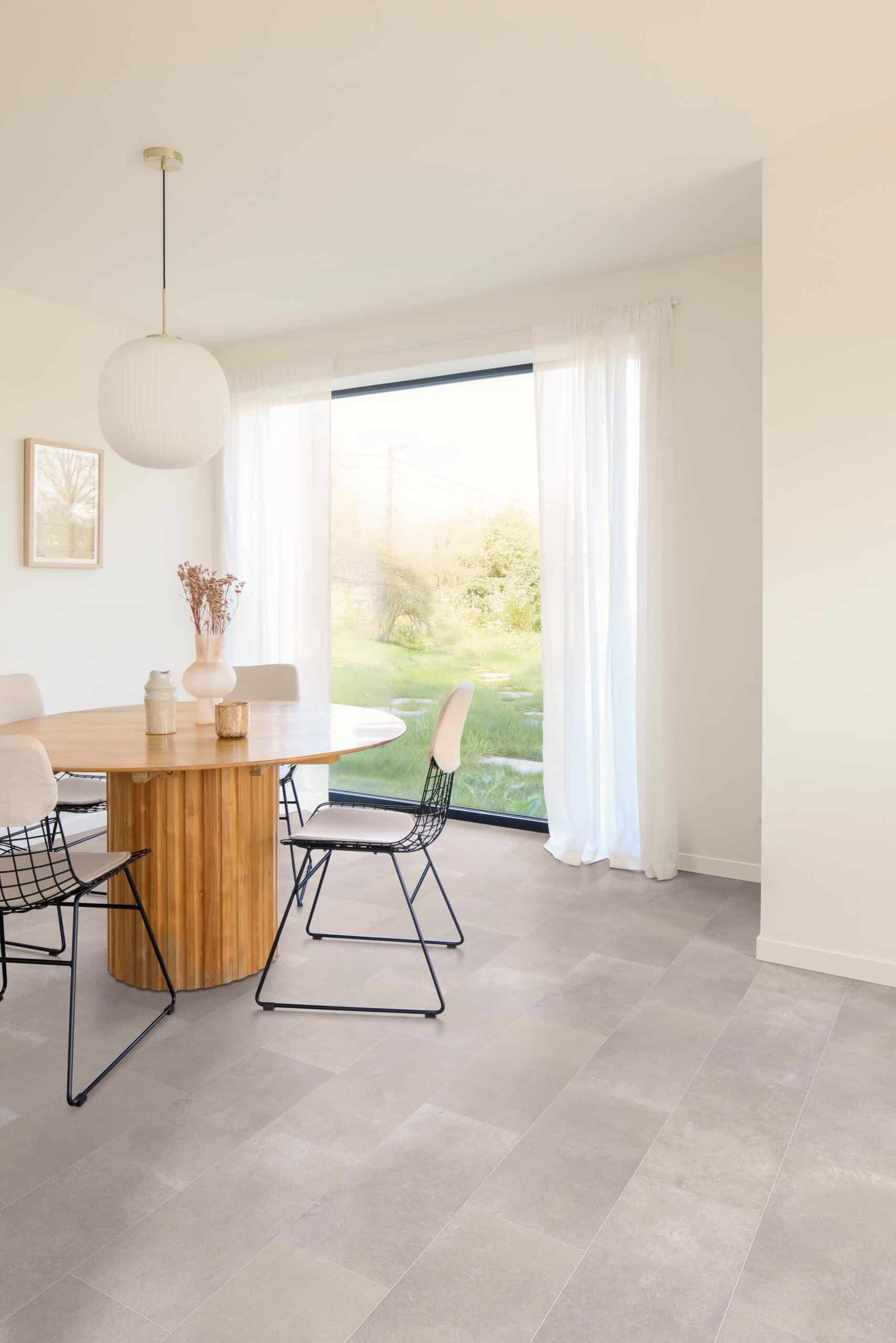 Ajax Sheet Vinyl Grey Tile Kitchen
