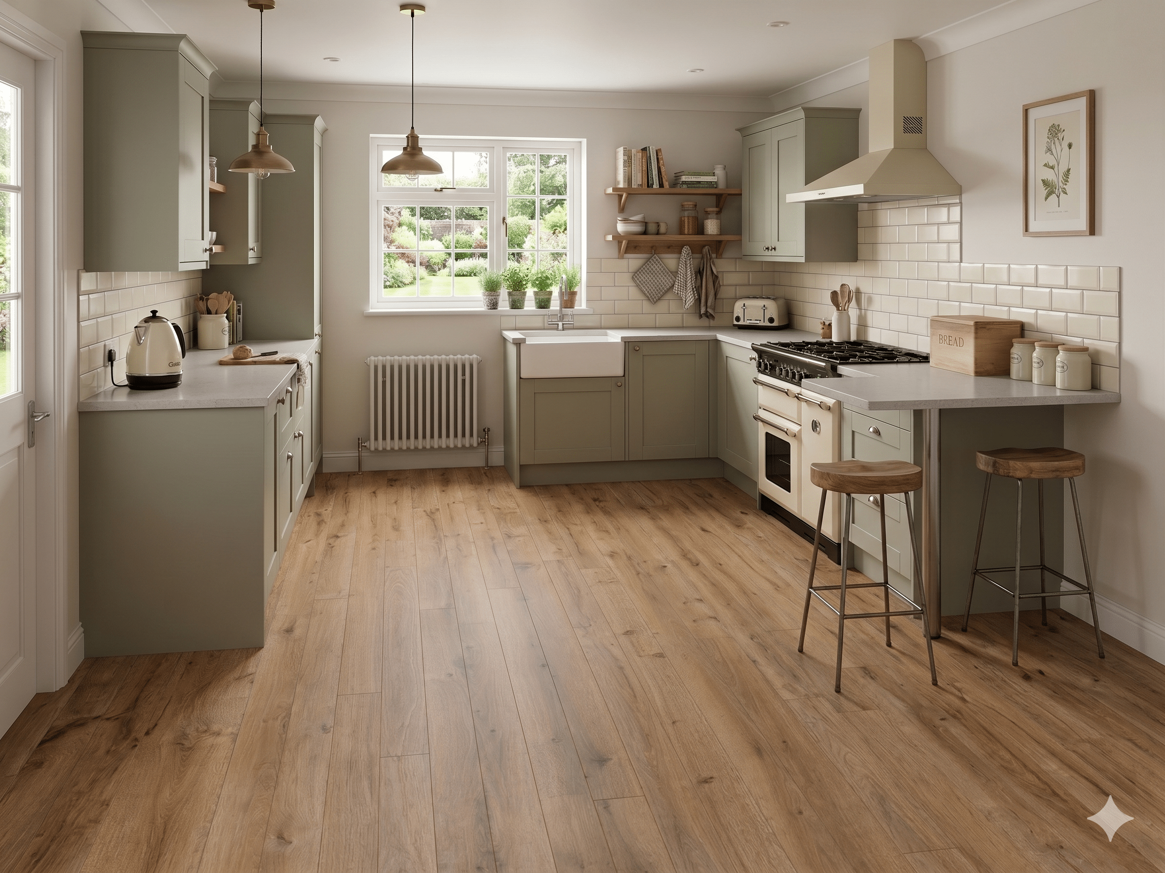 Ajax Sheet Vinyl Knotted Pine Kitchen