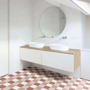 Ajax Sheet Vinyl Terracotta Splash Bedroom