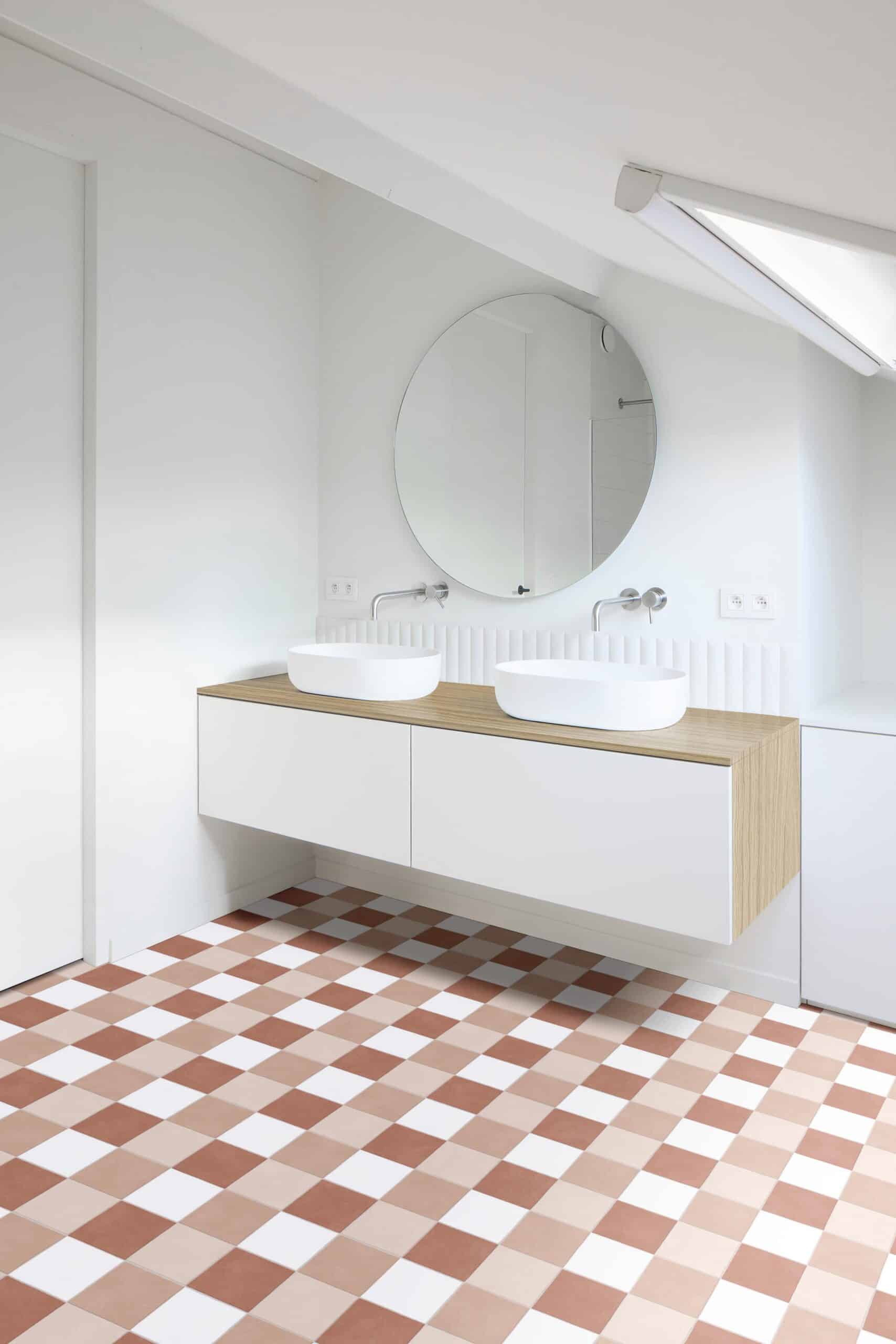 Ajax Sheet Vinyl Terracotta Splash Bedroom