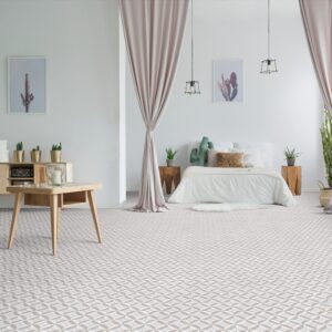 Ajax Sheet Vinyl Victorian Beige Bedroom