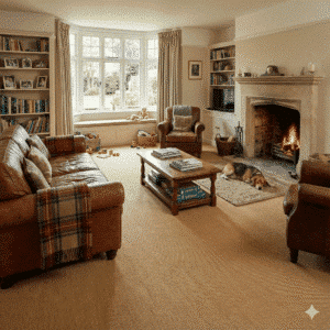 Farmhouse Wool Carpet - Hen