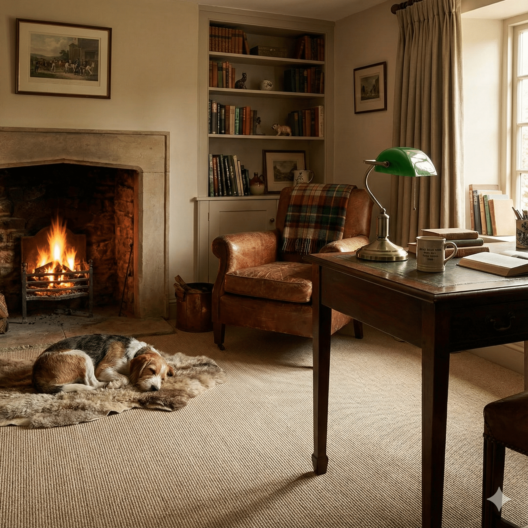 Farmhouse Wool Carpet Mare in a office