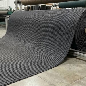 Grey Ribbed Entrance Hall Matting