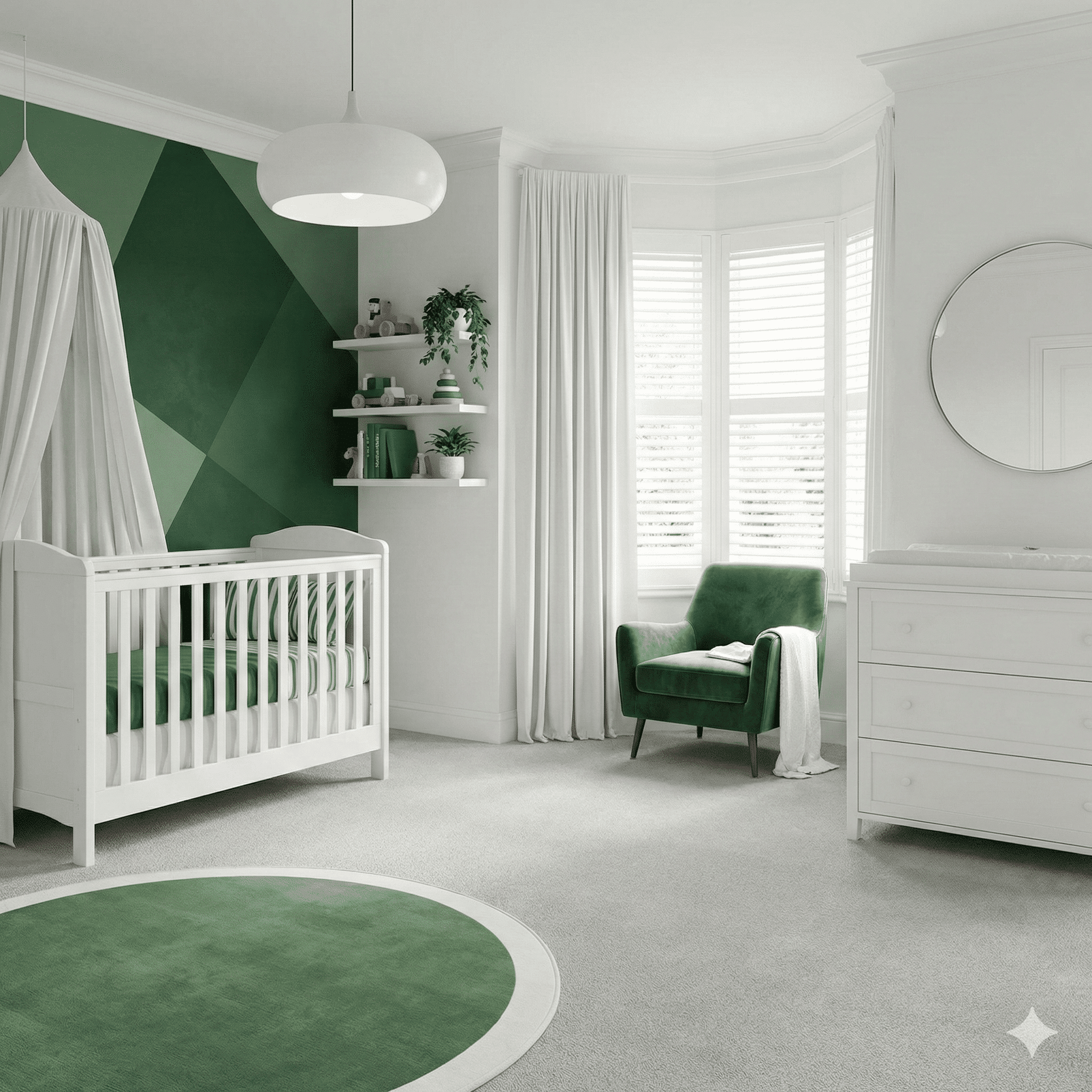 Haven Crystal Carpet in a bedroom