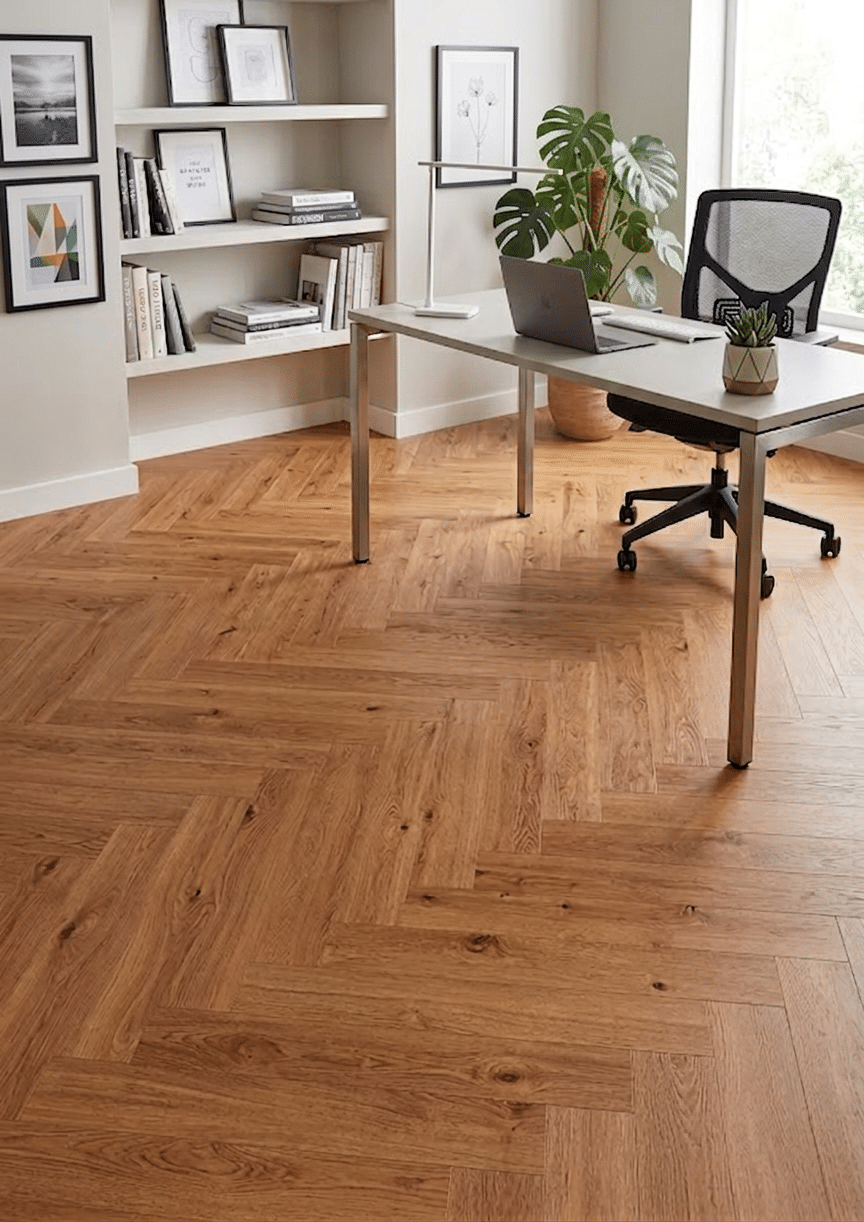Heritage 2.5mm Fernwood Oak Herringbone LVT 400 x 100mm