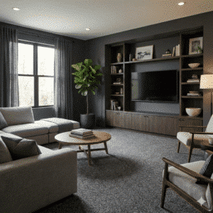 Homestyle Felt Back Carpet - Ebony