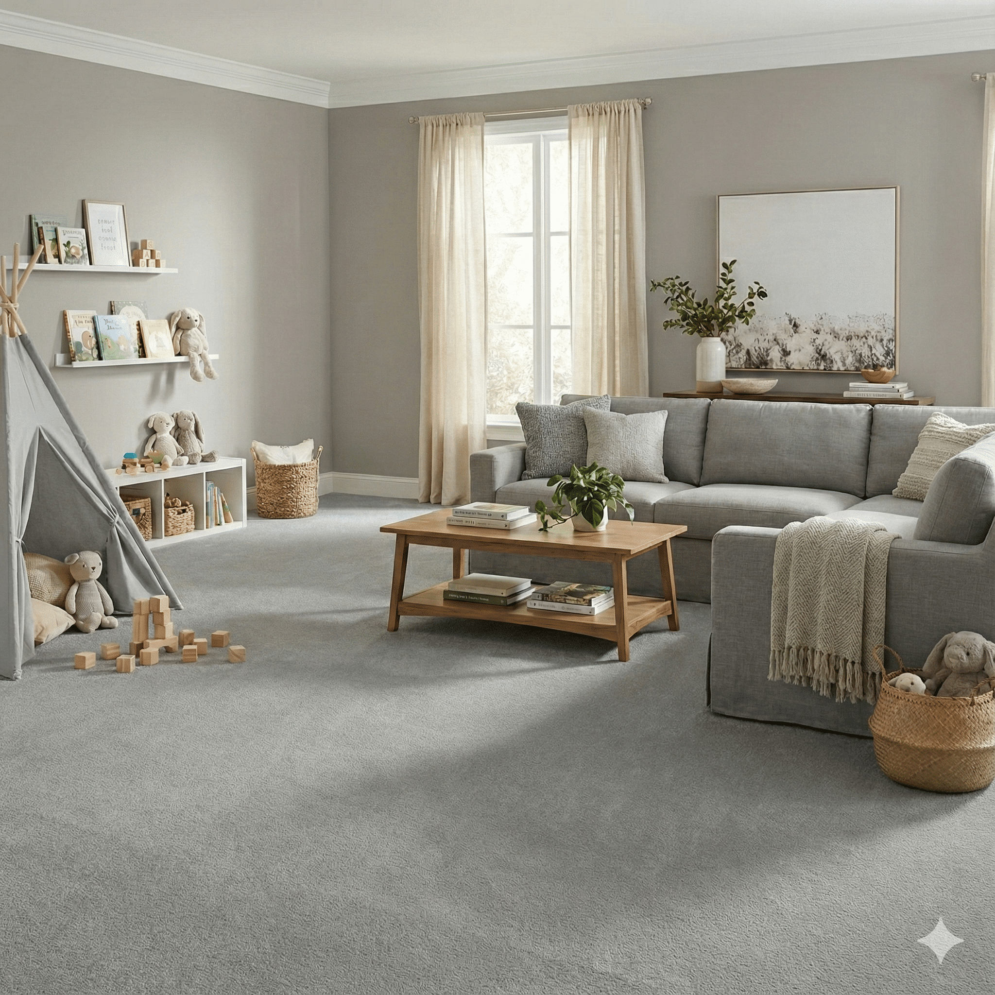 Homestyle Gallium Carpet in a playroom