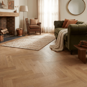 IC82 - 416 Arran Oak Herringbone 400 x 100