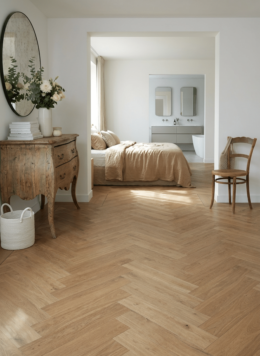 IC83 - 416 Fairford Oak Herringbone 400 x 100
