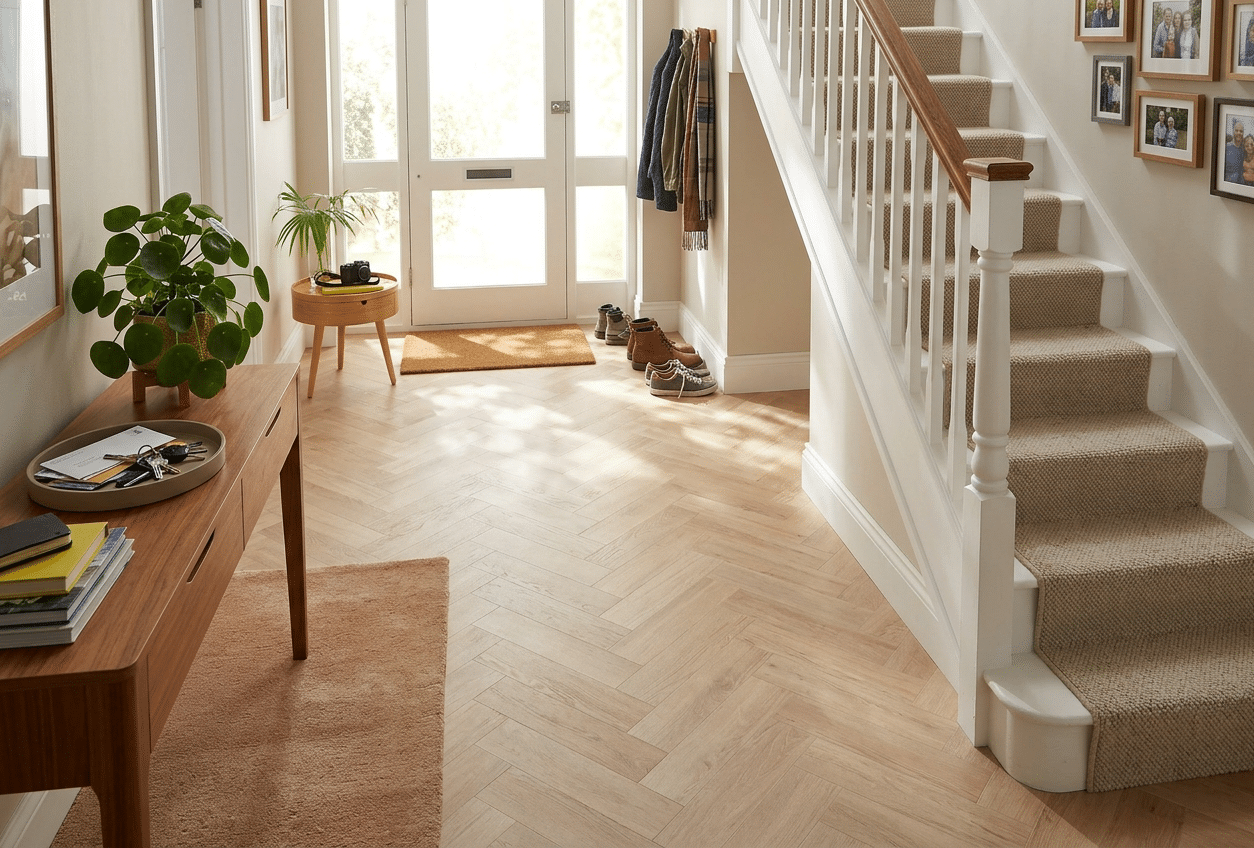 IC87 - 416 Lochwood Oak Herringbone 400 x 100