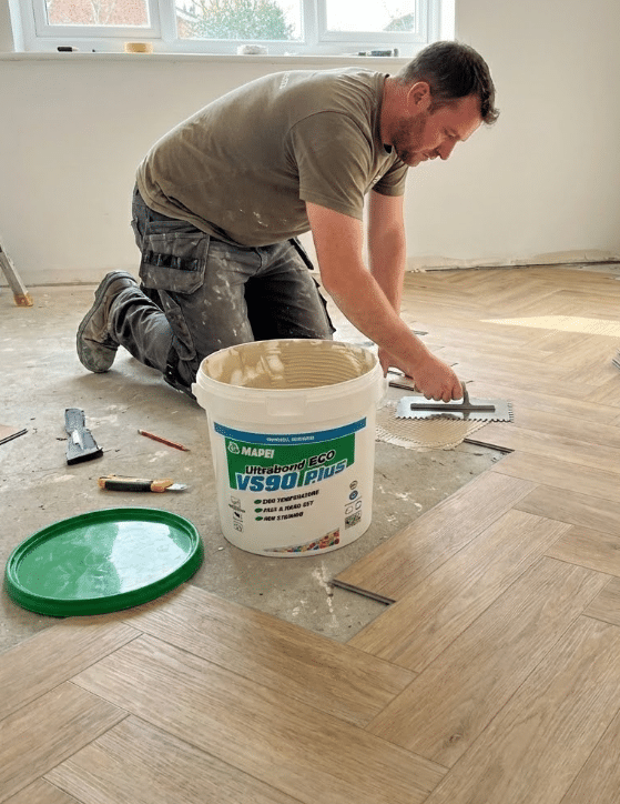 LVT Flooring Adhesive Application