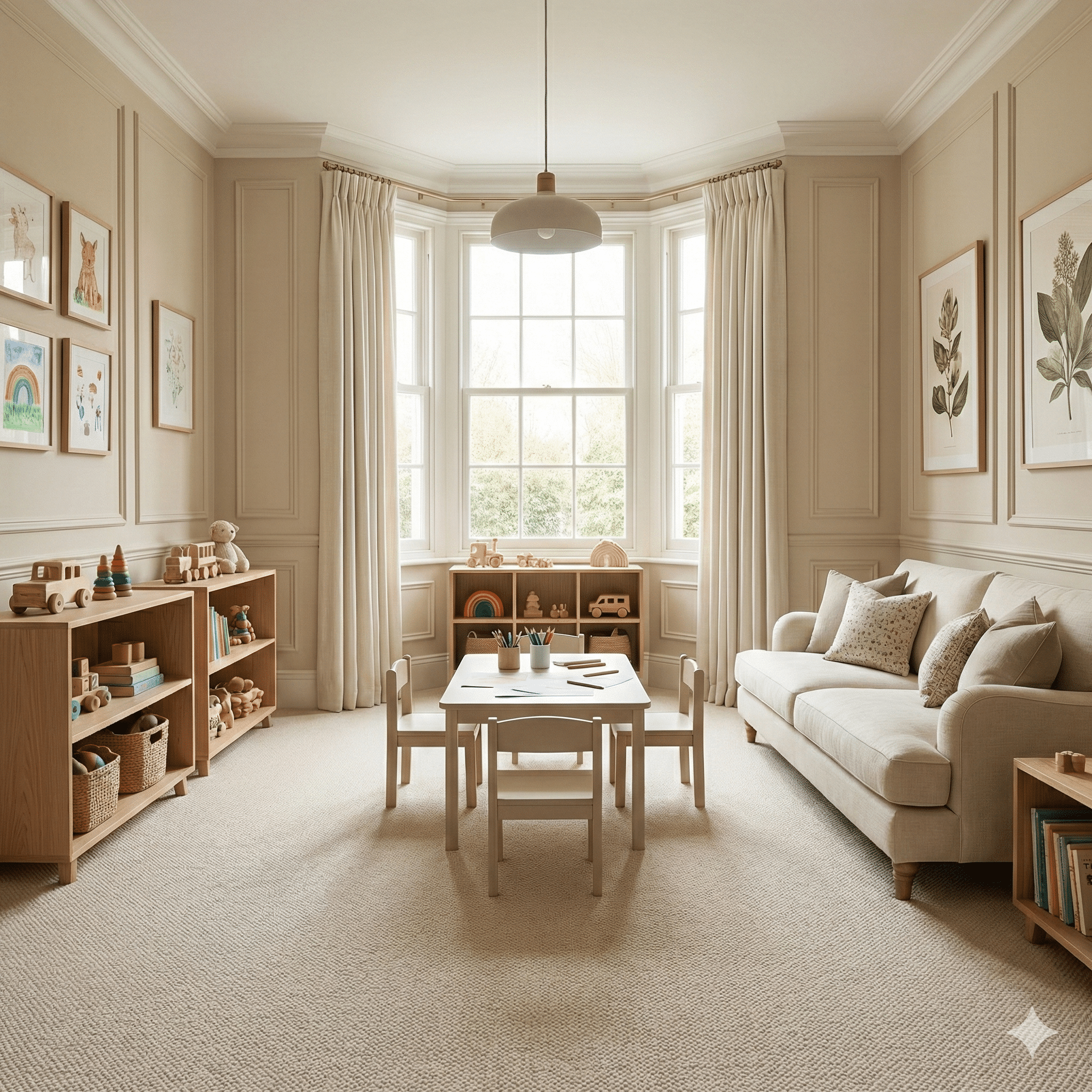 Lifestyle Boucle Carpet – Camel in a living room