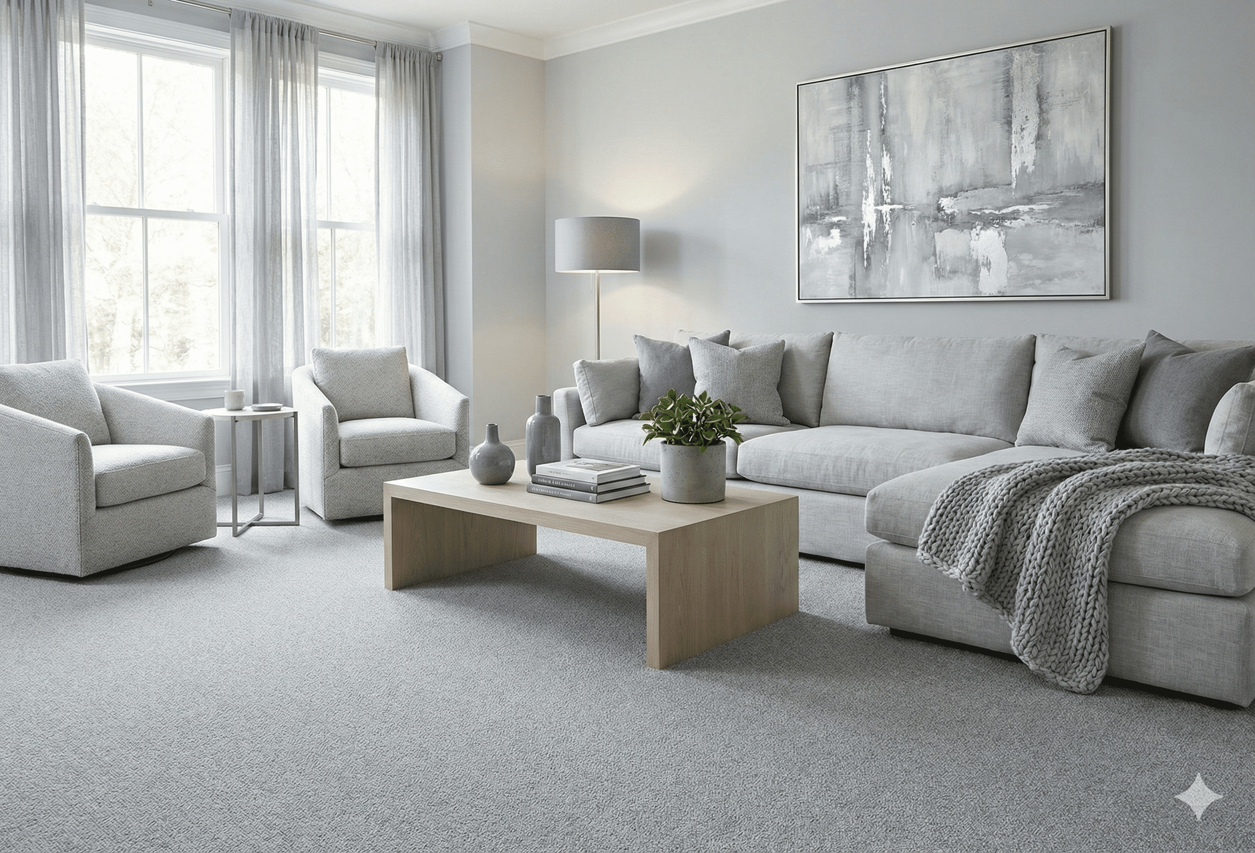 Maison Imperial Downpipe Carpet in a living room