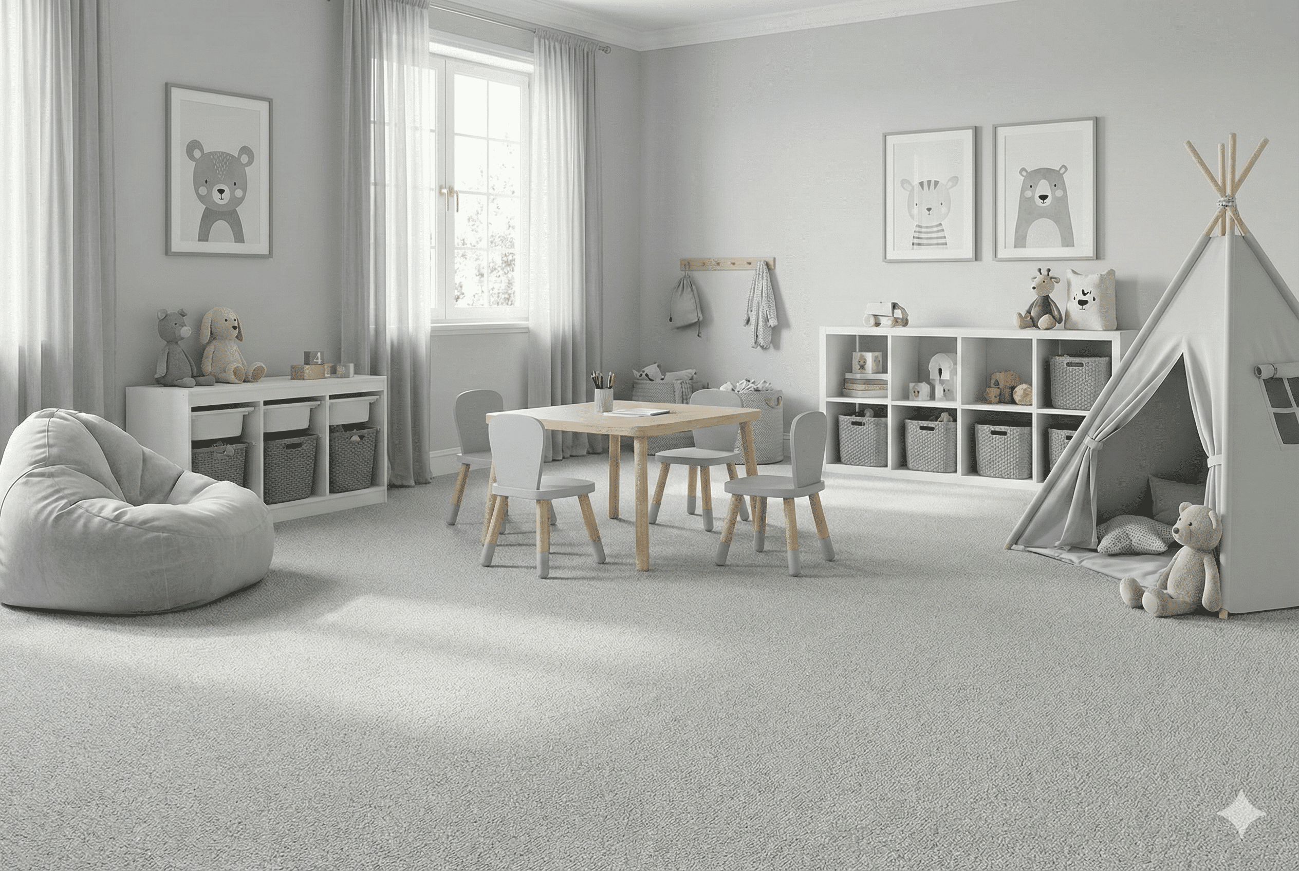 Maison Imperial Lead Carpet in a bedroom