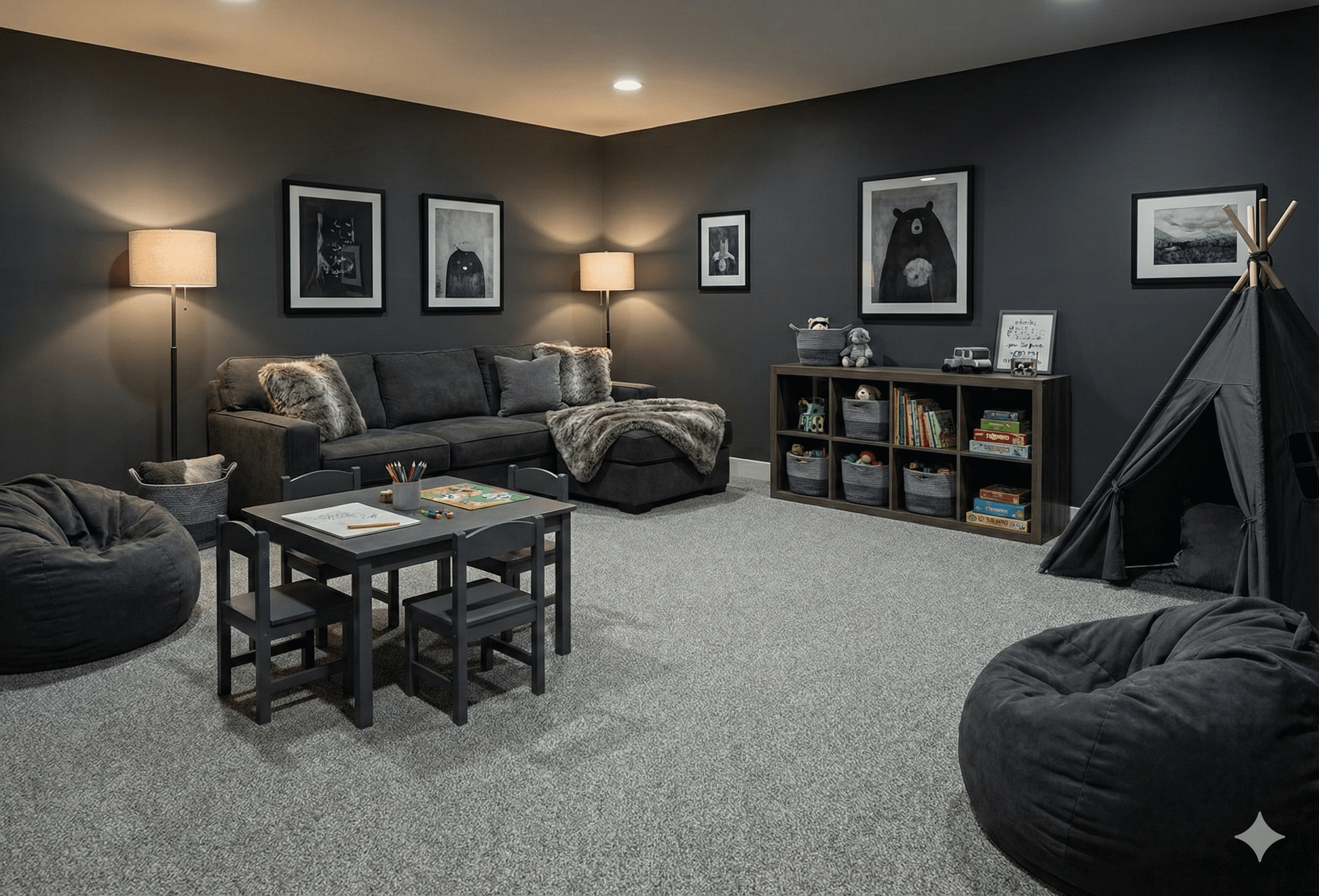 Maison Imperial Zinc Carpet in a living room