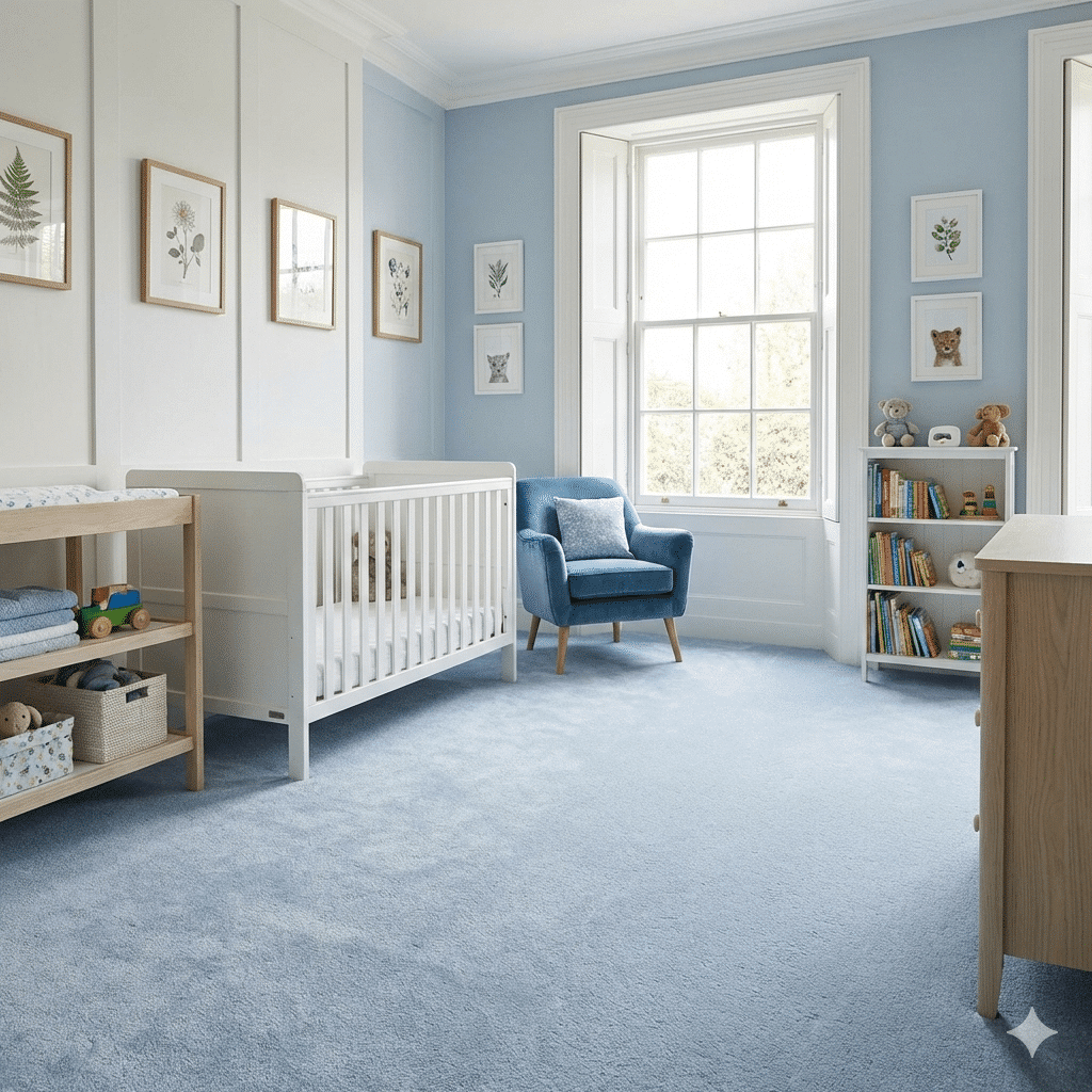 Pillowtex Carpet – Topaz in a bedroom