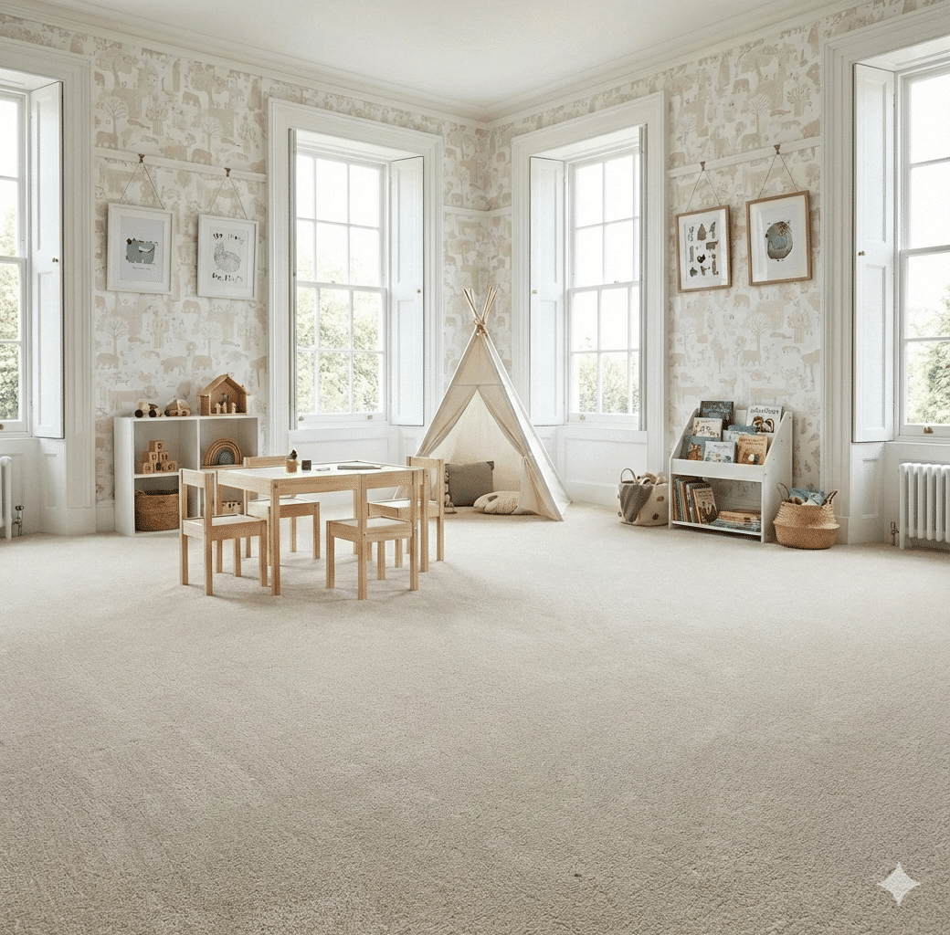 Poetry Jotter Carpet in a playroom