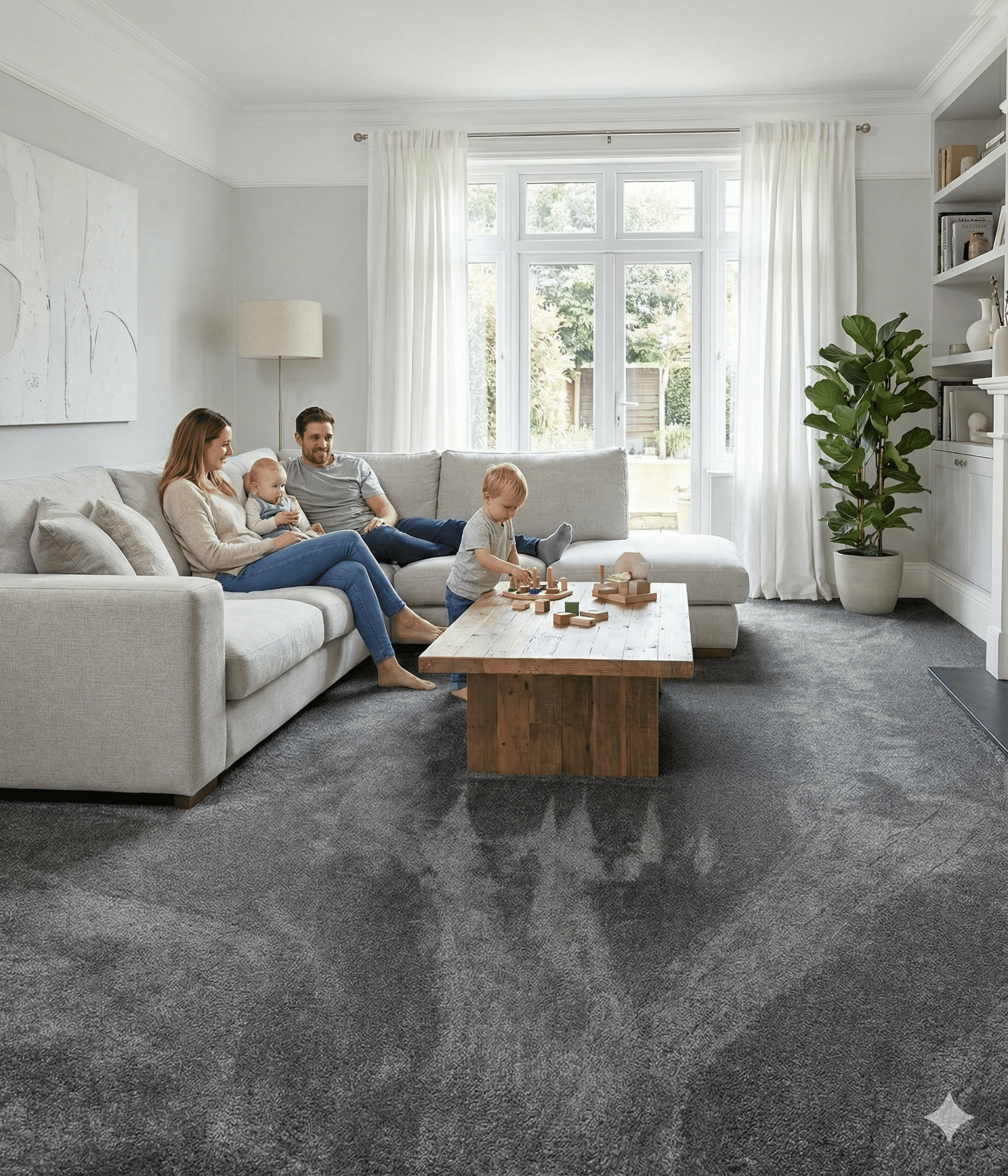 Poetry Muse Carpet in a living room