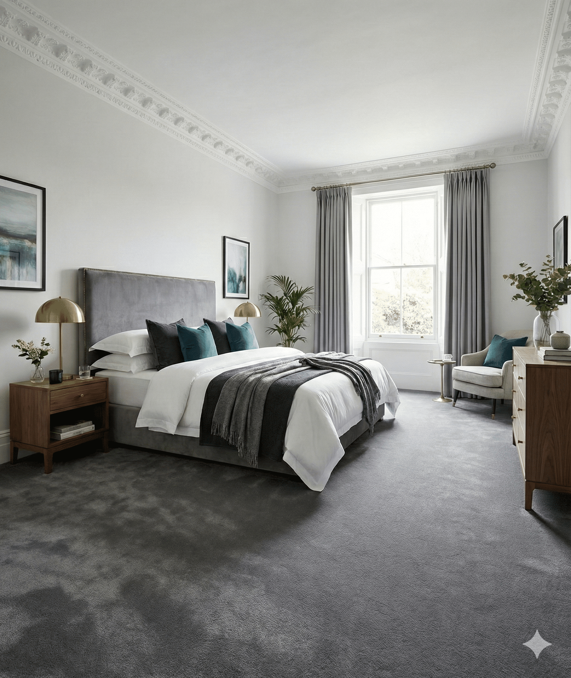 Princess Deluxe Quartz Carpet in a bedroom