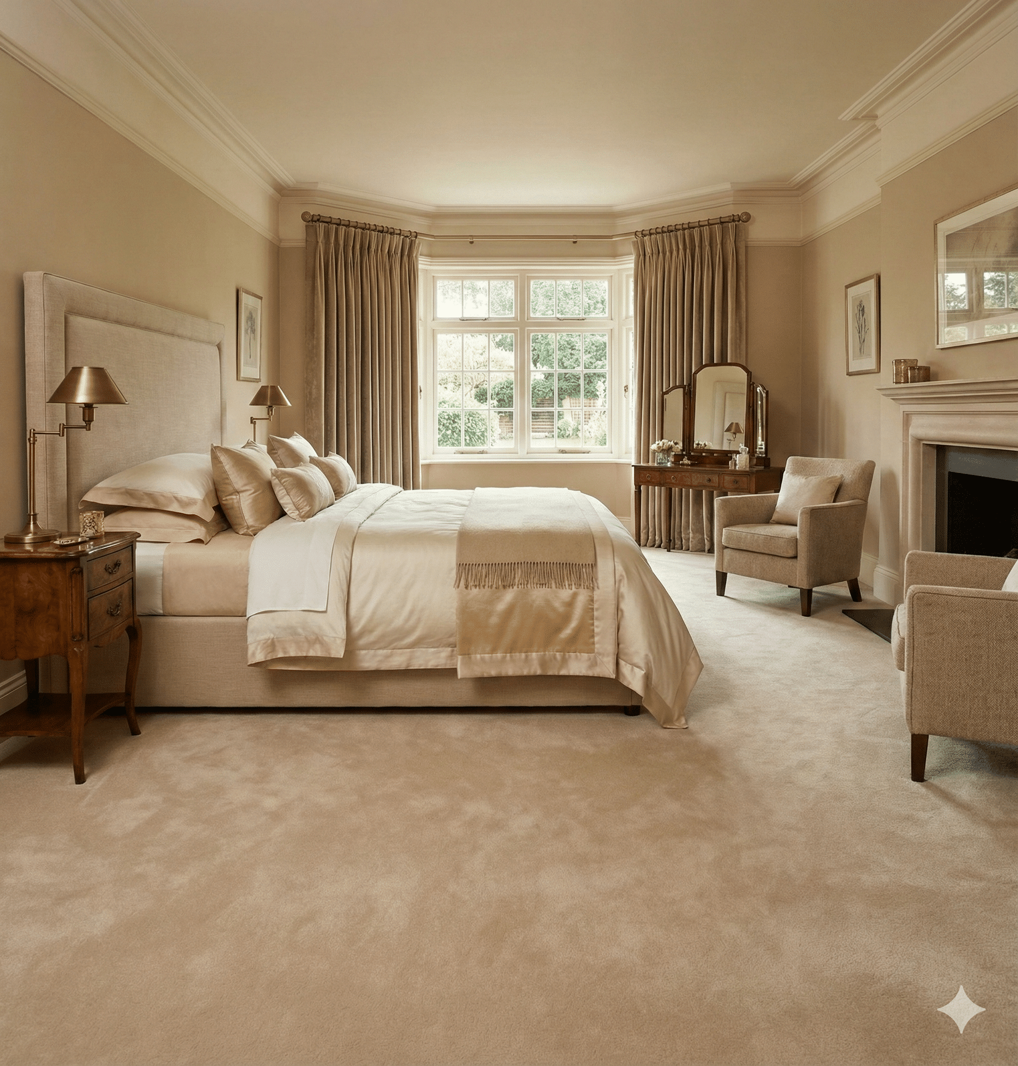 Princess Deluxe Sand Carpet in a bedroom