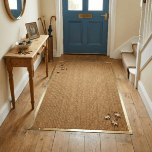 Ribbed Contract Matting Light Brown Hallway