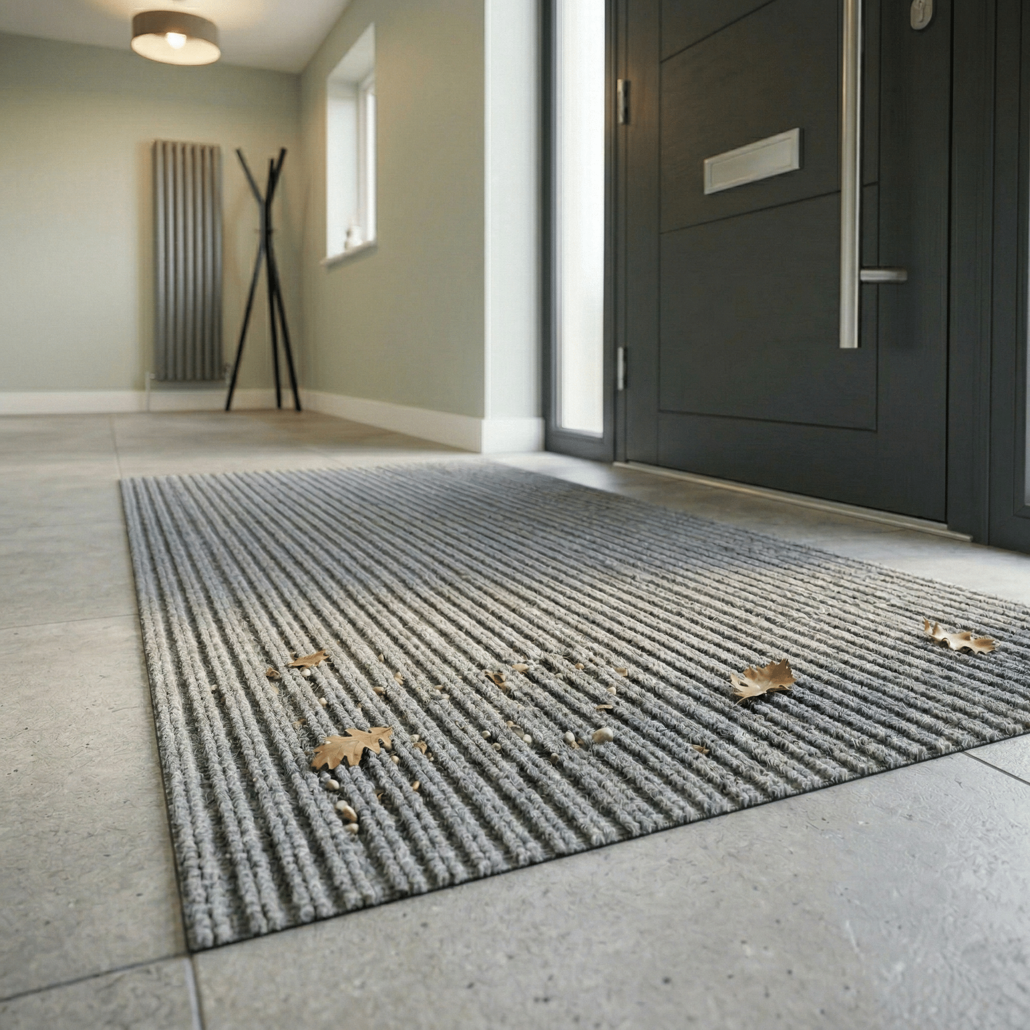Ribbed Entrance Barrier Matting Grey