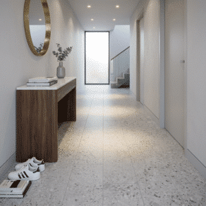 River Stone 2.5mm Grey Terrazzo LVT Tile