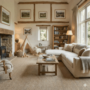 Sisal-Easy-Clean-Stone-Carpet-Living-Room