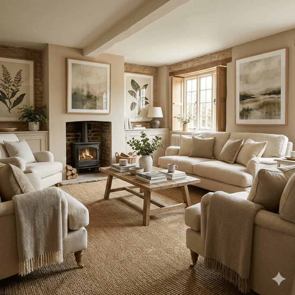 Sisal Loop Wicker in a living room