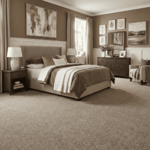 Ultimo Loaf Carpet in a bedroom