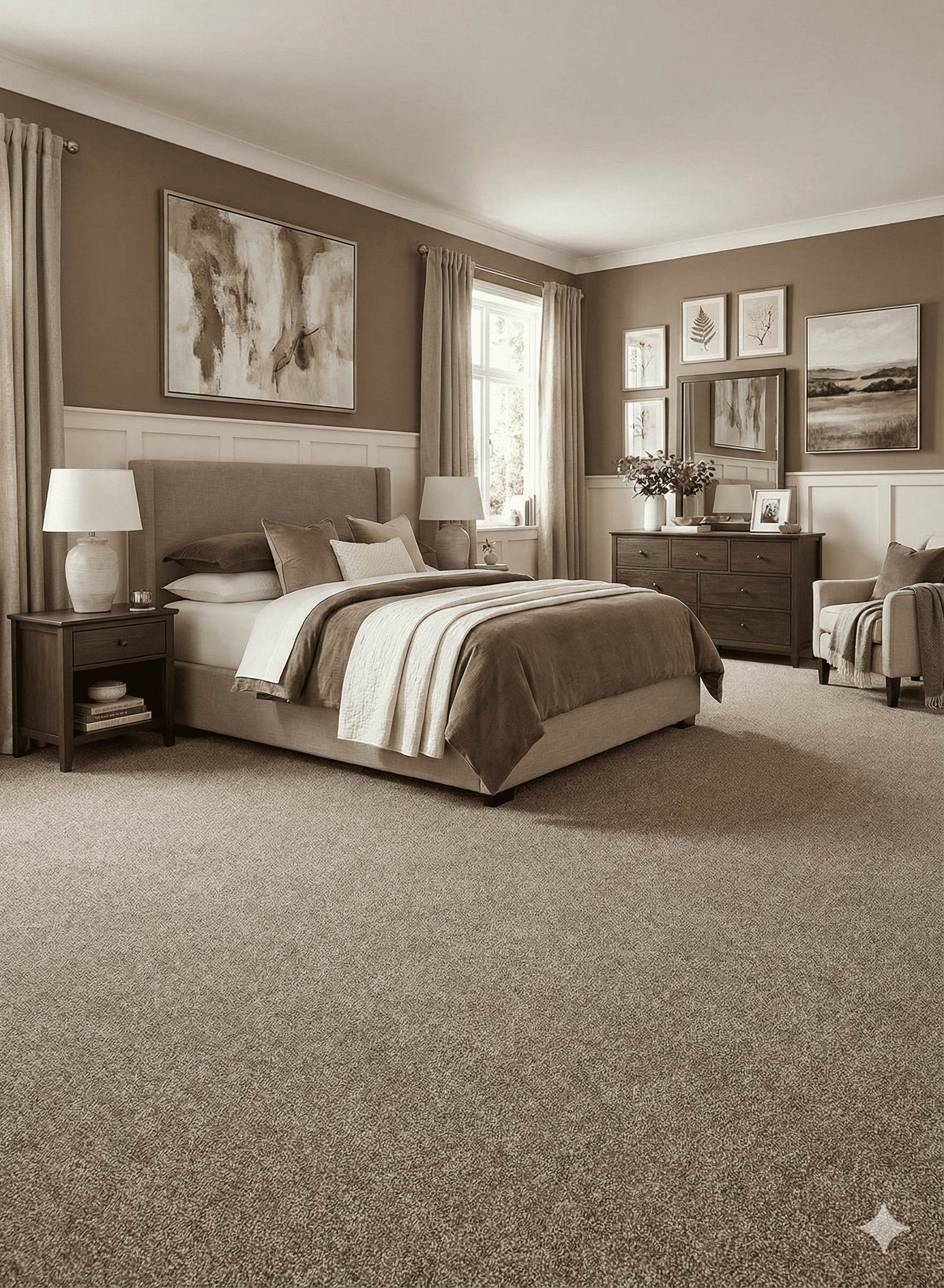 Ultimo Loaf Carpet in a bedroom