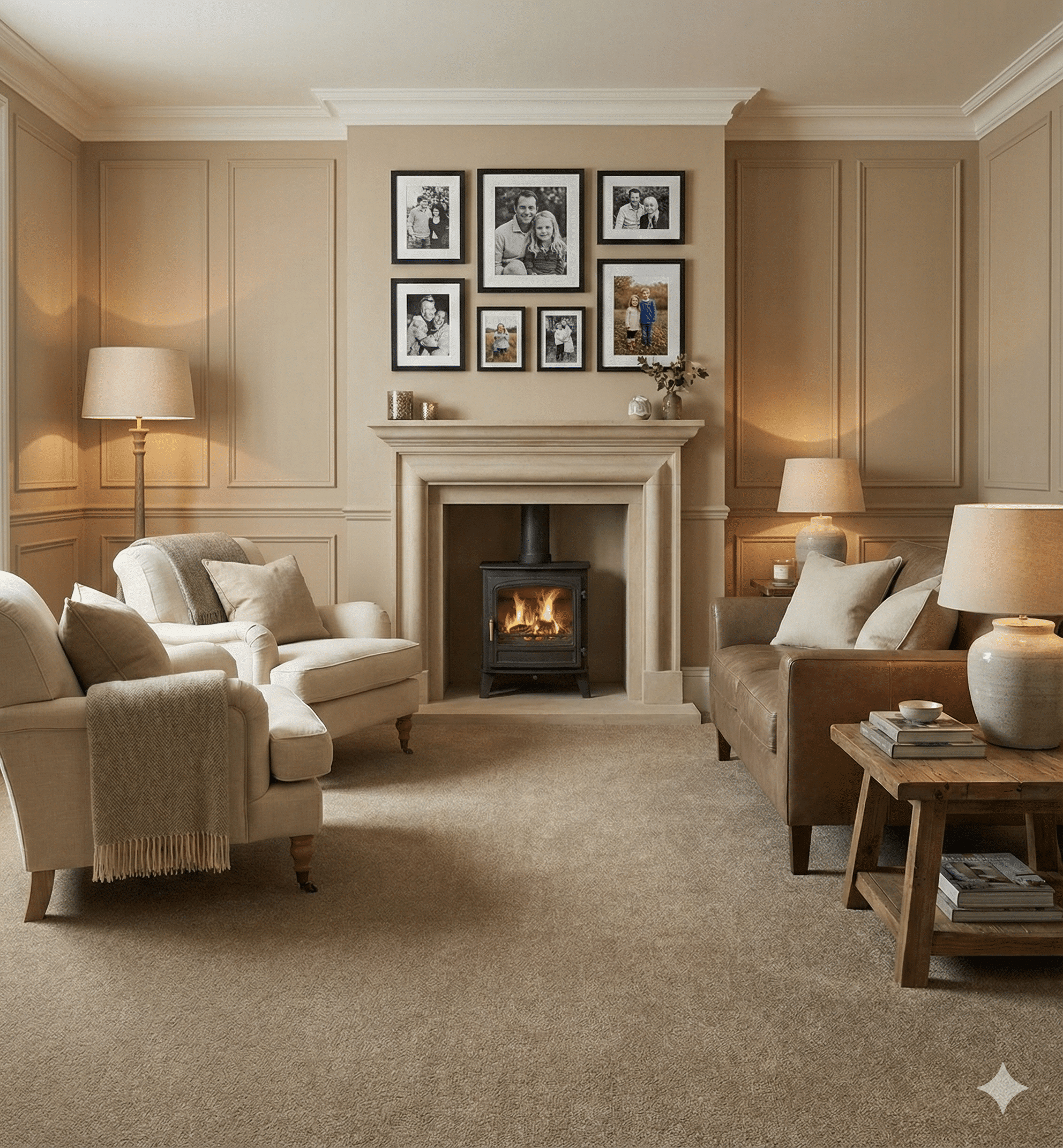 Venti Barley Carpet in a living room