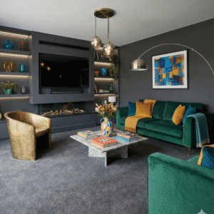 Venti Downpipe Carpet in a living room
