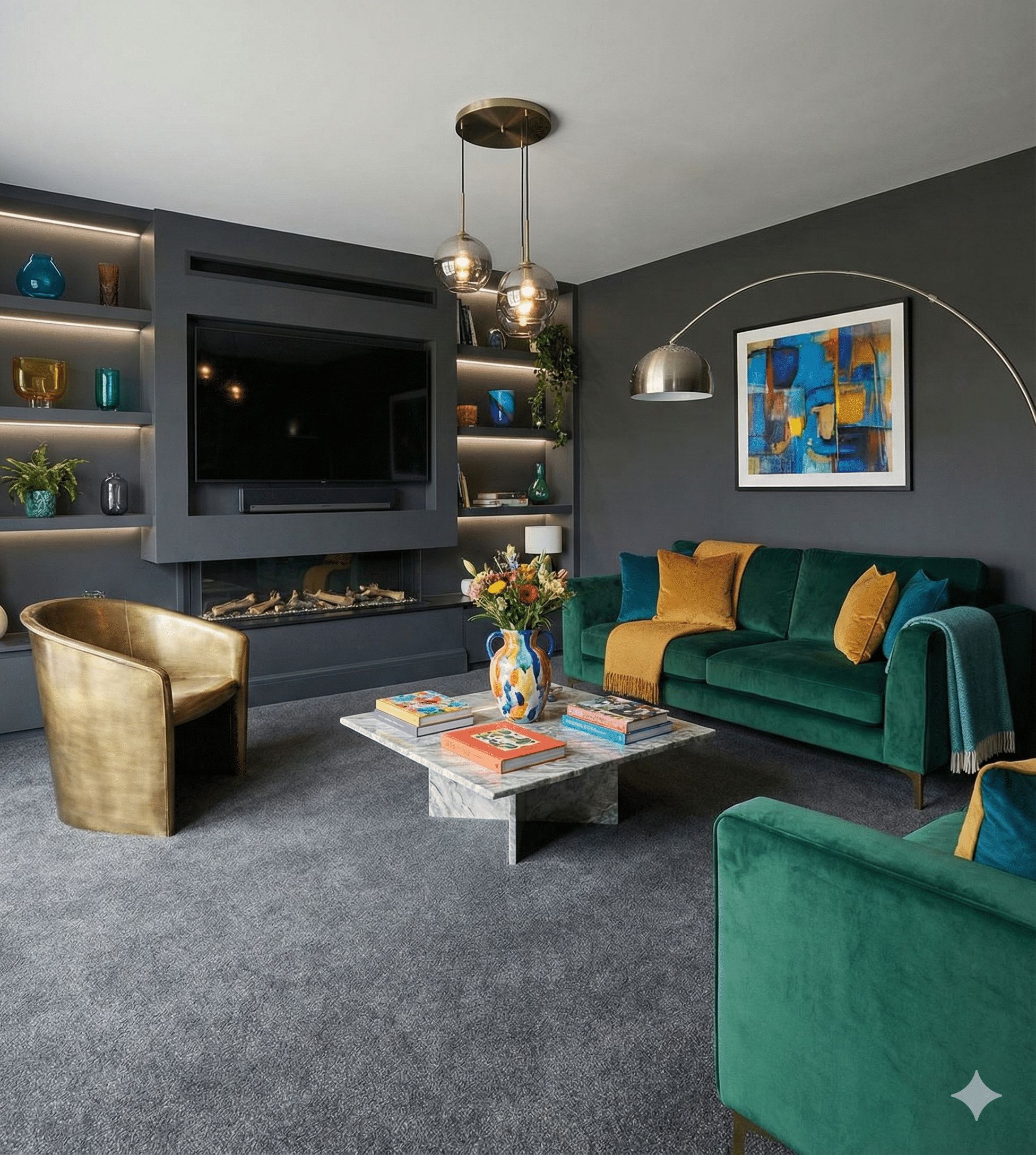 Venti Downpipe Carpet in a living room