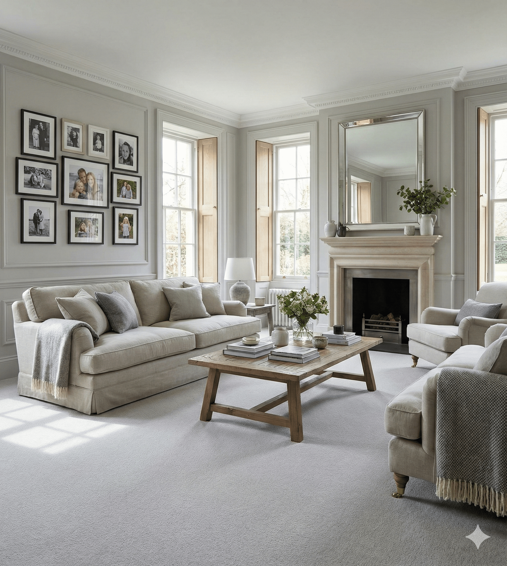 Venti Storm Carpet in a living room