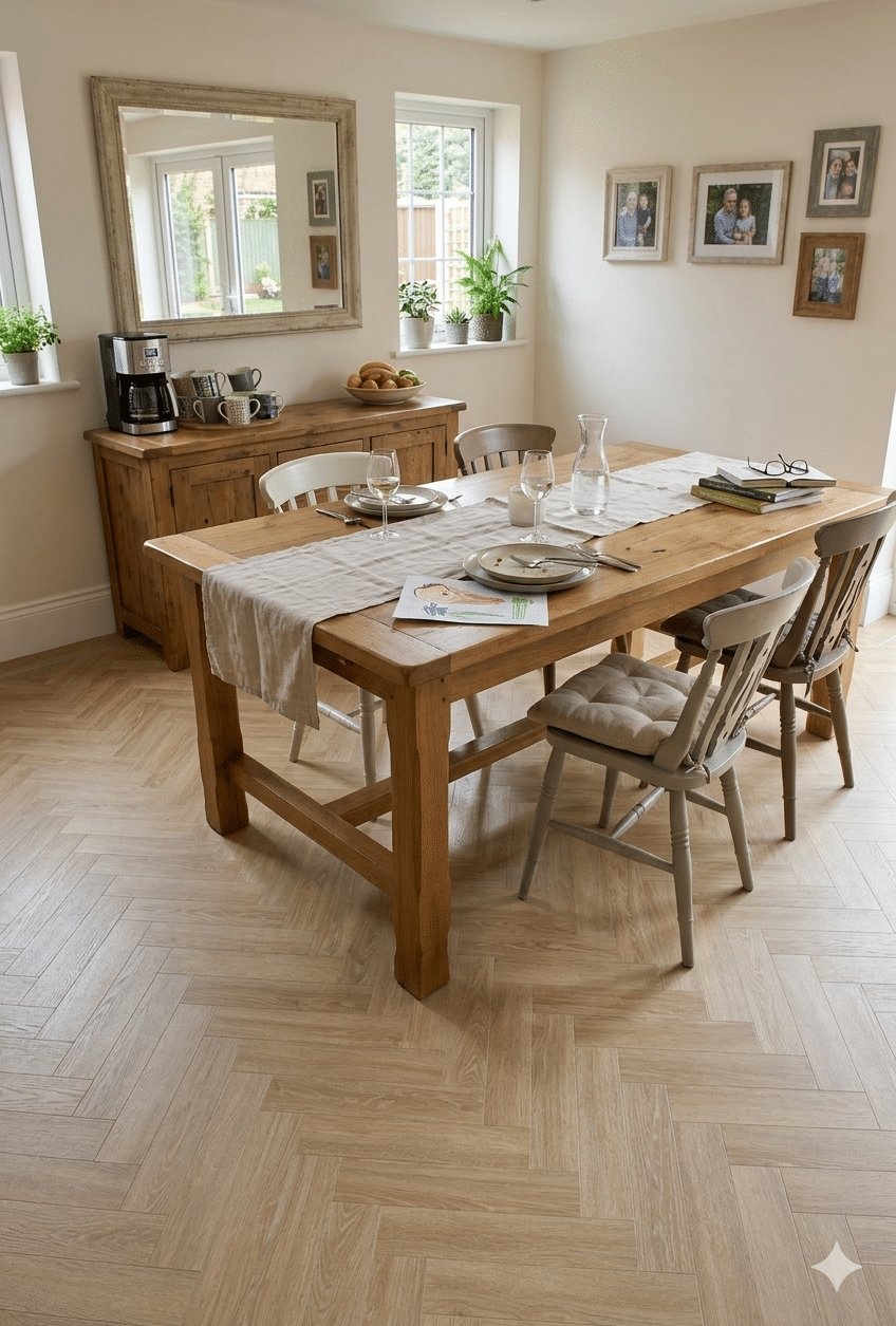 Woodland 2.5mm Bloomwood Herringbone LVT 400 x 100