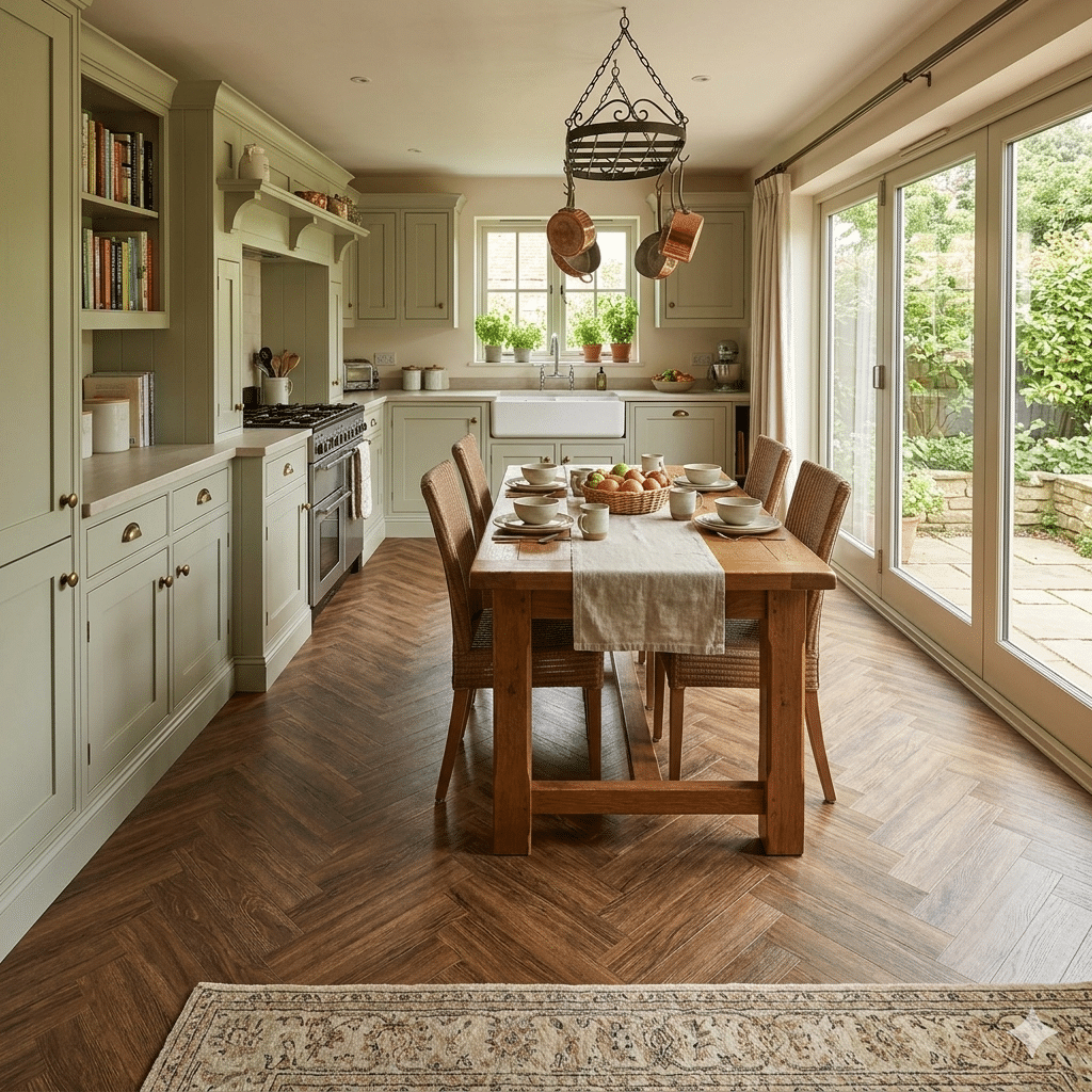 Woodland 2.5mm Burnt Timber Herringbone LVT 400 x 100