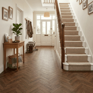Woodland 2.5mm Burnt Timber Parquet LVT 610 x 122