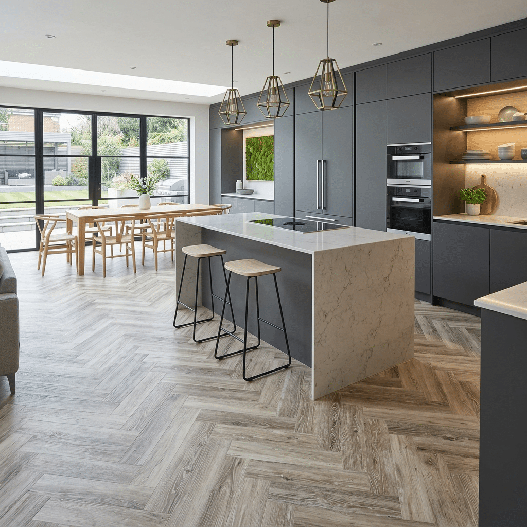 Woodland 2.5mm Desert Oak Natural Parquet LVT 610 x 122