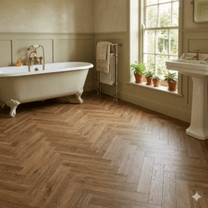 Woodland 2.5mm Hollow Oak Herringbone LVT 400 x 100